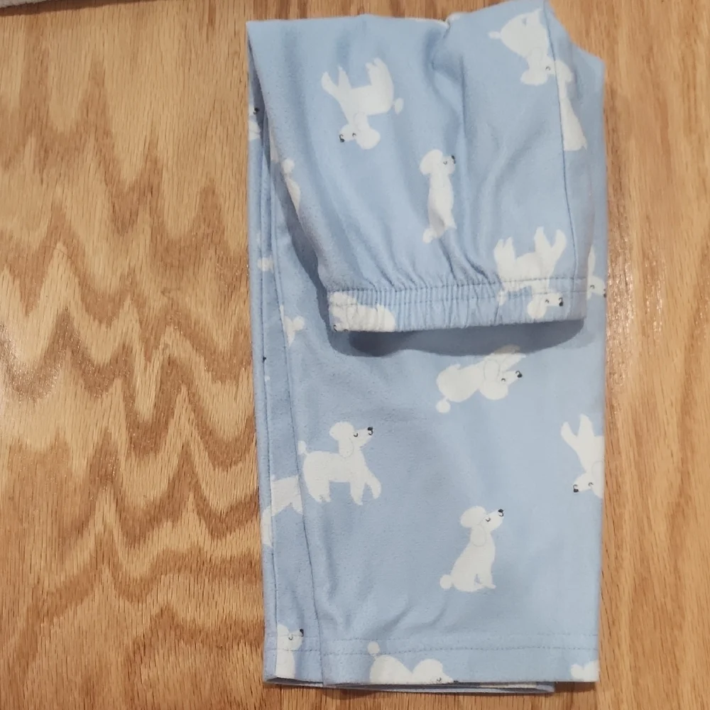 Carter's Cozy White and Blue Poodle Design Pajama Set